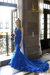 カラードレスVRC280 ドレスショップヴェローナ マーメイド カラードレス ブルー