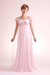 カラードレスVRC391 ドレスショップヴェローナ エンパイア カラードレス ピンク